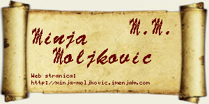 Minja Moljković vizit kartica